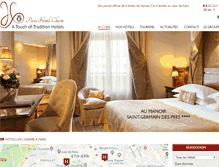 Tablet Screenshot of paris-hotels-charm.com